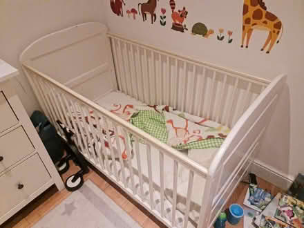Photo of free Cot bed, mattresses and sheets (SW16) #2