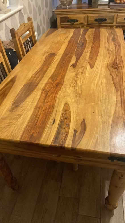 Photo of free Dining room table and 4 chairs (Castleton OL11) #2