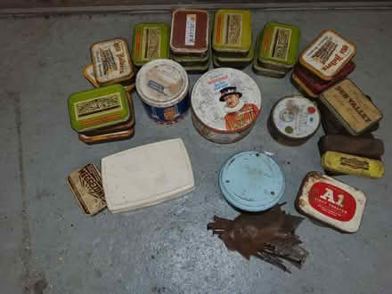 Photo of free 30 odd Storage Tins for Shed / Garage including contents (Marks Tey CO6) #1
