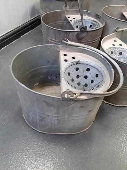 Photo of free Old galvanised mop buckets x 5 (YO21 Commondale NY) #1