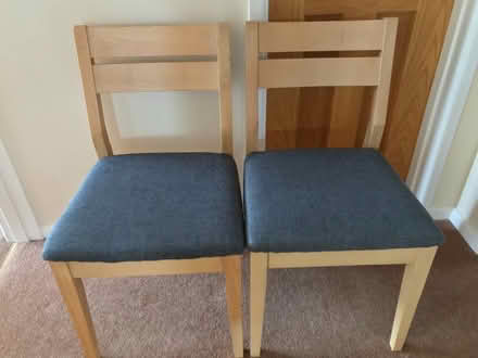 Photo of free 2 Wooden Dining Chairs (Alpington NR14) #1