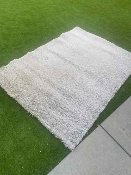 Photo of free Grey fluffy rug (Warlingham) #1