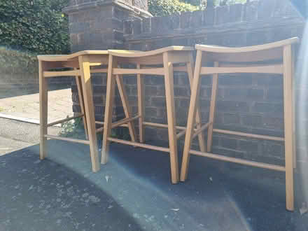 Photo of free Wooden bar stools (Dorking) #2