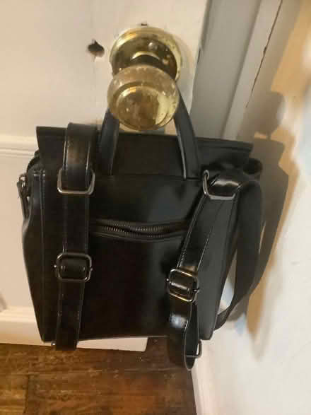 Photo of free Black leather rucksack (Harrogate HG1) #3