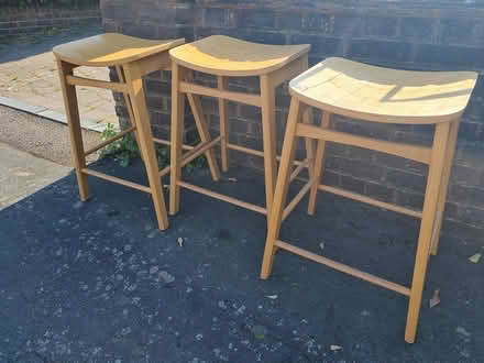 Photo of free Wooden bar stools (Dorking) #1