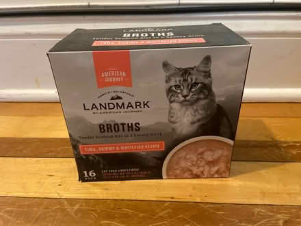 Photo of free 16 pouches seafood broth for cats (Sunset Park) #1