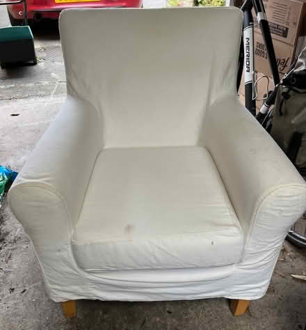 Photo of free Ikea white armchair (WA1) #3