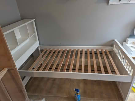 Photo of free Twin bed with shelves and drawers (Phinney Ridge) #1