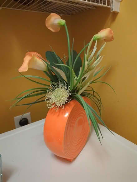 Photo of free Orange silk floral arrangement (Rockville MD 20850) #3
