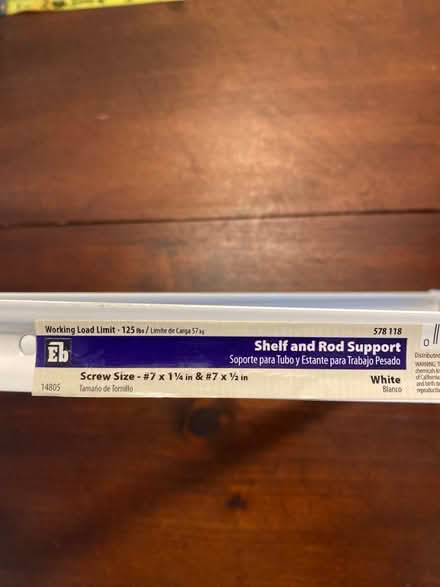 Photo of free White Shelf / rod support rack (Capitol Hill, Duncan St NE) #4