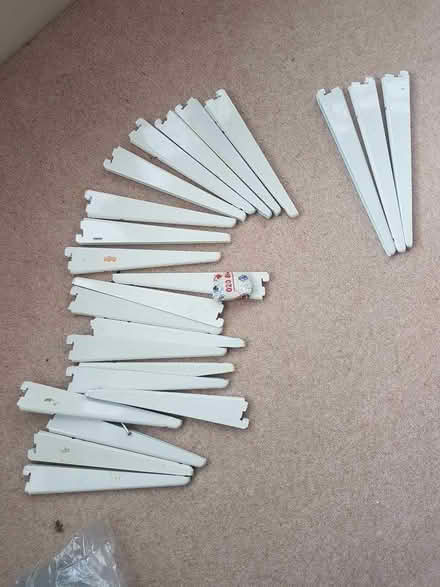 Photo of free White metal shelf brackets (Bear Flat) #2