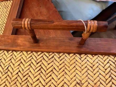 Photo of free 2 Rattan-style serving platters (Roland park/Evergreen) #2