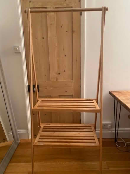 Photo of free Wooden clothes rack hanger (Hove Station area BN3) #3
