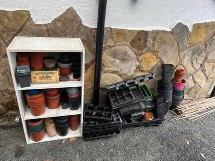 Photo of free Plant pots and shelf unit (Killinghall HG3) #1