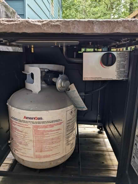 Photo of free Outdoor Propane Fireplace (Marietta, near Pope HS) #2