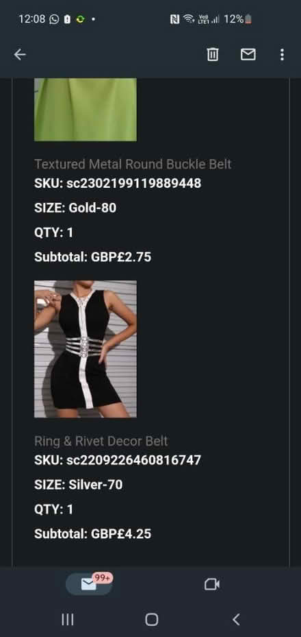 Photo of free New shein metallic belt unopened (GU15) #1