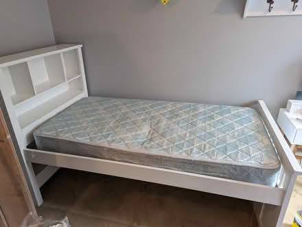 Photo of free Twin bed with shelves and drawers (Phinney Ridge) #2