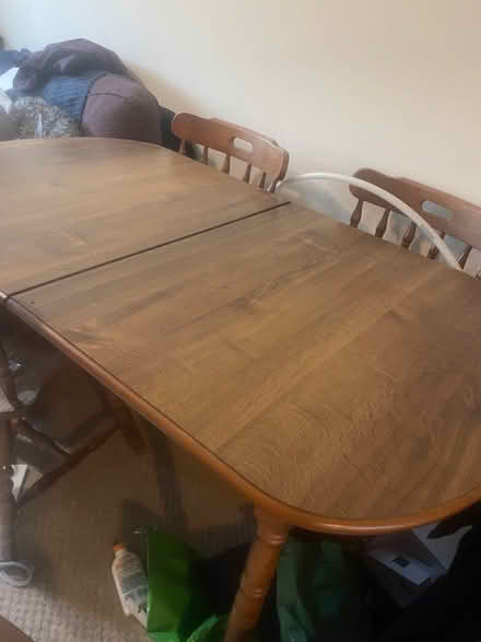 Photo of free Extendable dining table + 5 chairs (Helens bay Bangor) #1