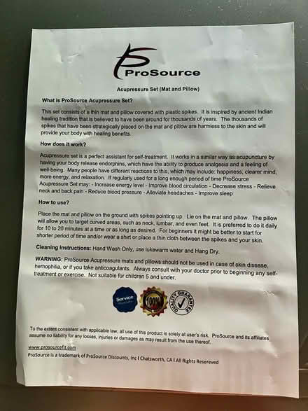 Photo of free Pro Source Acupressure Set (Convent Station/Morris Twnship) #2