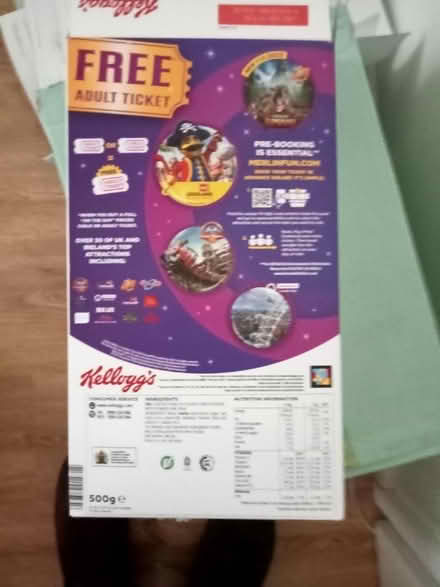 Photo of free adult ticket to amusement parks (cornflake pack code) (Kempston MK42) #1