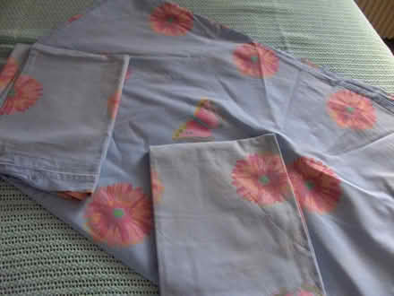 Photo of free Double blue floral duvet cover & pillowcases (Great Totham CM9) #2
