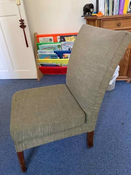 Photo of free Small green upholstered chair (Aldwick PO21) #1