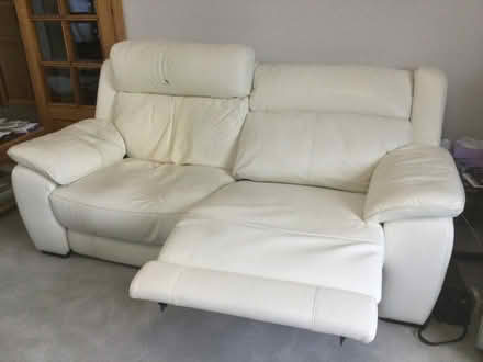Photo of free Three Seater Leather Settee. Electric adjustable;USB charger (Higher Worthyvale PL32) #1