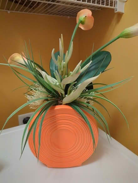Photo of free Orange silk floral arrangement (Rockville MD 20850) #2