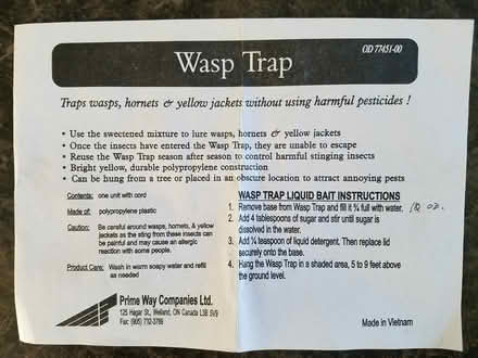 Photo of free Wasp Trap (Poughkeepsie off Wilbur) #2