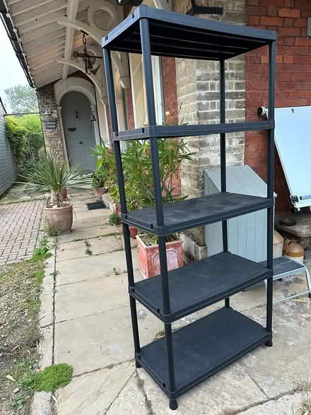 Photo of free plastic workshop shelves from Aldi (TN36) #1
