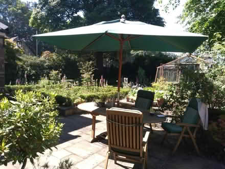 Photo of free Outdoor table, 6 chairs & cushions (Backworth, NE27) #2