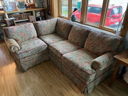 Photo of free small upholstered sectional (Grayslake downtown) #1