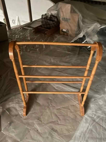 Photo of free Wooden towel rail (Camelford PL32) #2
