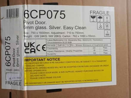 Photo of free Shower door 183 x 75 (St Leonards TN38) #3