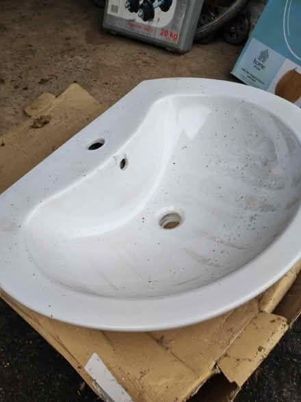 Photo of free Large white ceramic hand basin (Littleover DE23) #1
