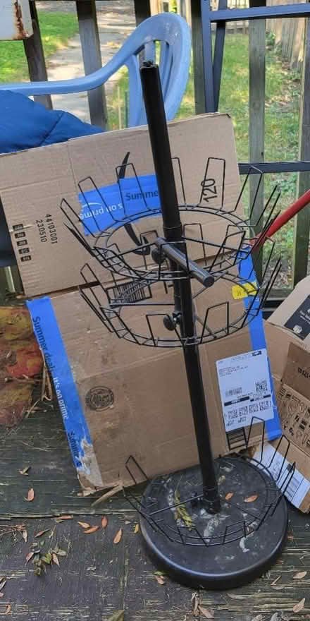 Photo of free Revolving shoe rack... three levels (33rd and Huntington, SLP) #1