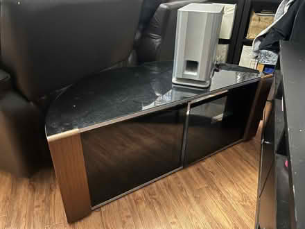 Photo of free glass & wood tv stand with doors wd3 (Heronsgate WD3) #1