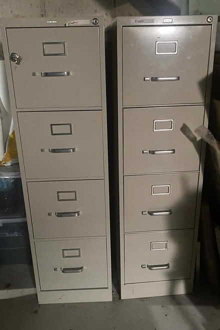 Photo of free 4 four drawer file cabinets (Fairfield Township) #1