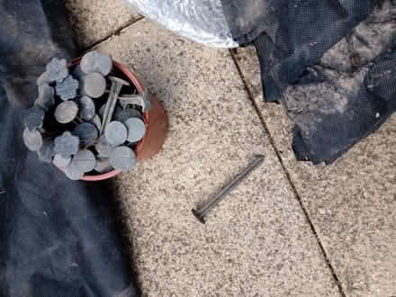 Photo of free weed suppressing membrane and pegs, fleece, bubble wrap (Bridge of Allan FK9) #2