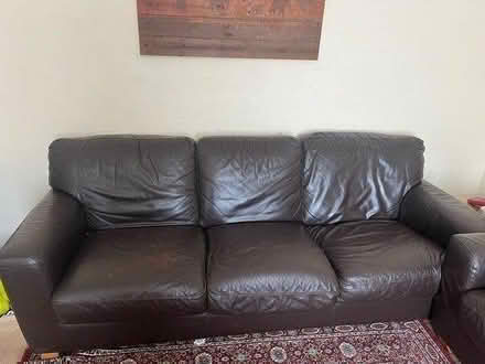 Photo of free 2x brown sofas (BH12 wallisdown) #2