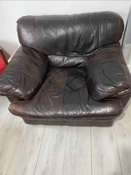 Photo of free Leather Sofa 1x Double 2x Single (GL51) #3
