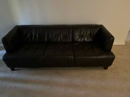 Photo of free Leather couch (Sunnyvale near Seven Seas Park) #1