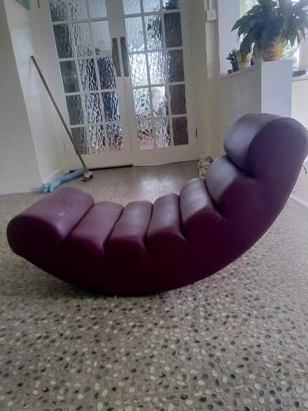 Photo of free A purple fake leather chair (Copythorne TQ5) #1