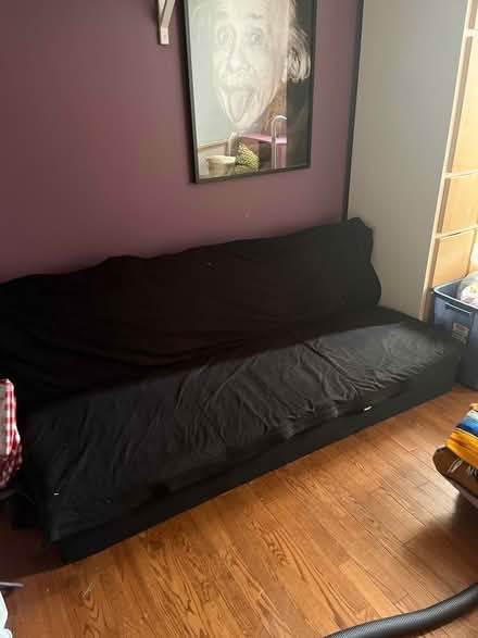 Photo of free Futon Black folds to bed (Pineridge) #1
