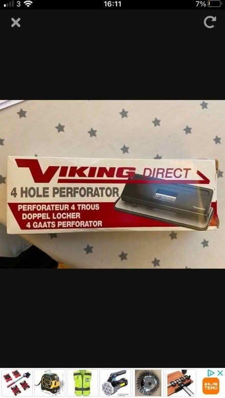 Photo of free 4 Hole punch (Hunston) #1