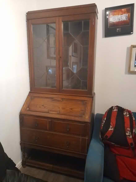 Photo of free Oak writing desk with bookcase. (Sandford EX17) #1