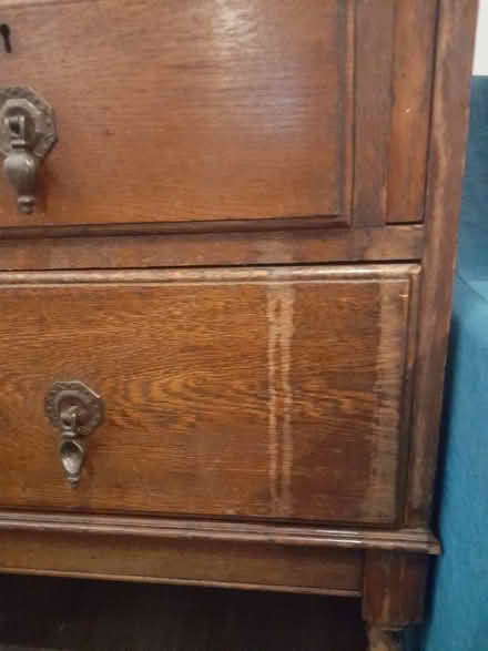 Photo of free Oak writing desk with bookcase. (Sandford EX17) #2