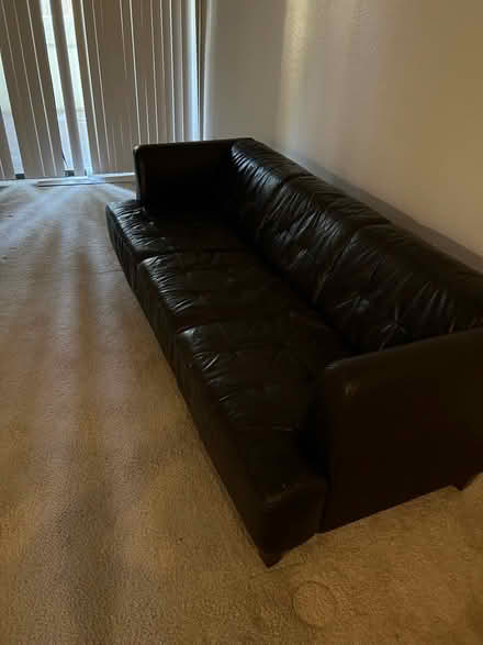 Photo of free Leather couch (Sunnyvale near Seven Seas Park) #2