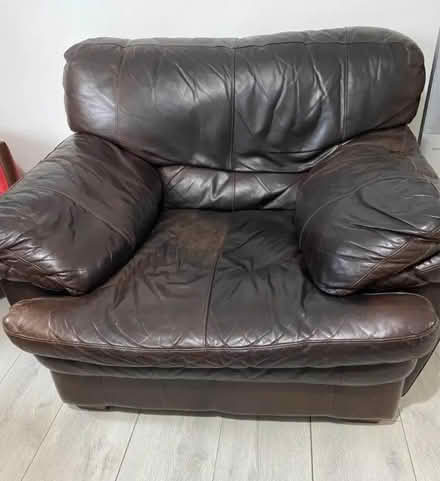 Photo of free Leather Sofa 1x Double 2x Single (GL51) #2