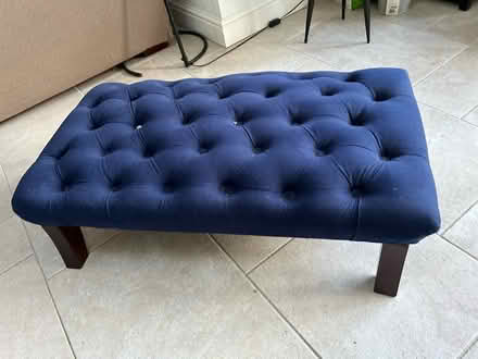 Photo of free Long navy footstool (Royston, by the station (SG8)) #1